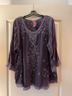Johnny Was Cupra Rayon Blouse XXL